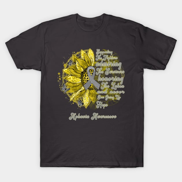 APHASIA AWARENESS Sunflower Supporting the fighter T-Shirt by MichaelStores